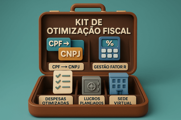 Maleta com as ferramentas e estratégias para a otimização e redução de impostos para médicos.