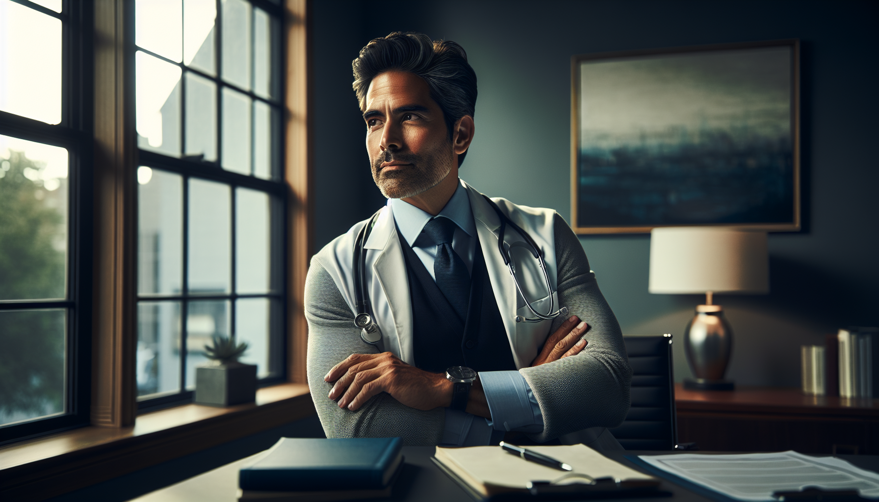 Médico autônomo analisando as vantagens estratégicas do PJ (CNPJ) em comparação com os riscos fiscais do CPF.