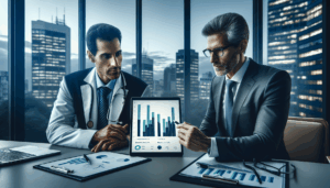 Sócios de sociedade médica em São Paulo analisando se o regime SUP (ISS Fixo) ou o Simples Nacional (Fator R) é mais vantajoso.