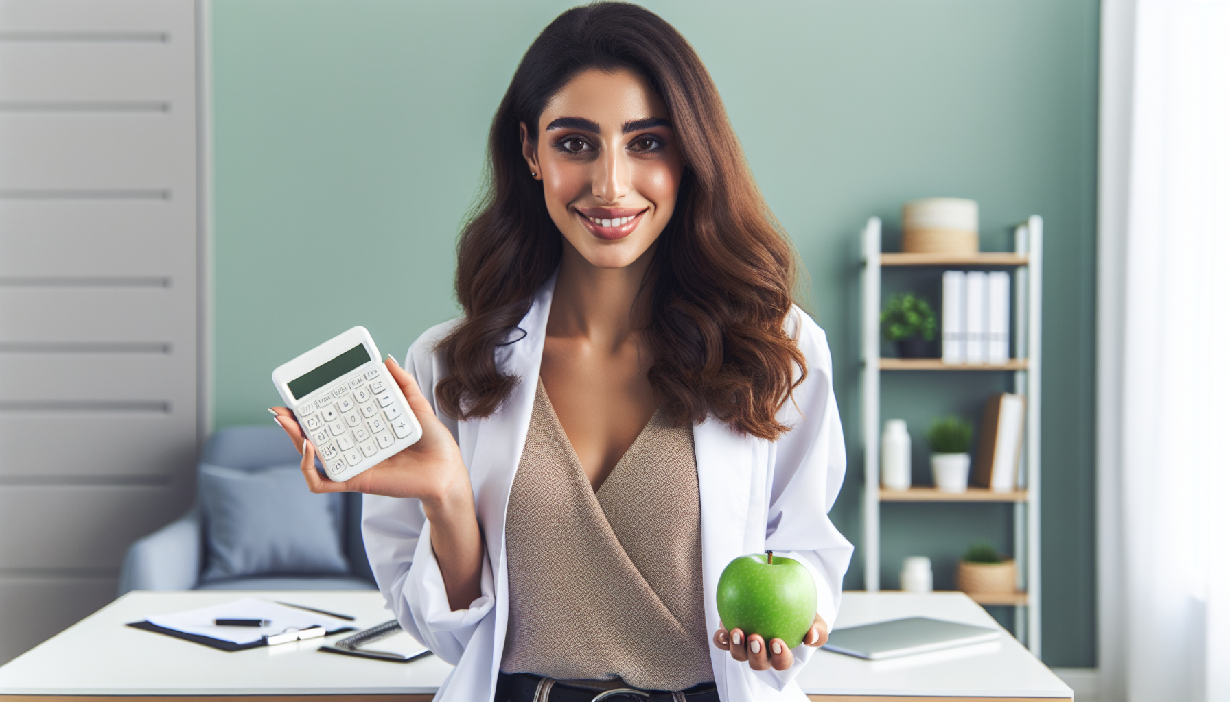 Nutricionista em consultório calculando a economia de impostos ao migrar do CPF para o CNPJ.