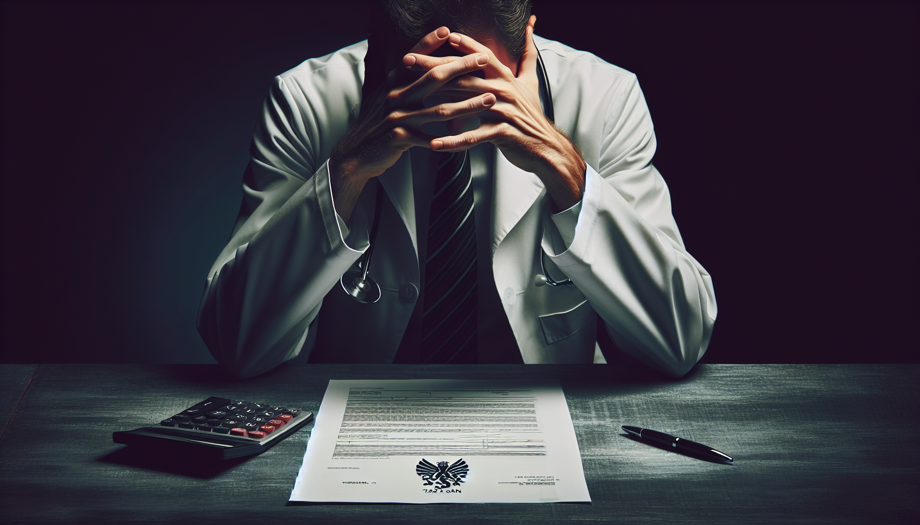 Médico preocupado com notificação de malha fina do carnê-leão por erros na declaração de imposto de renda.