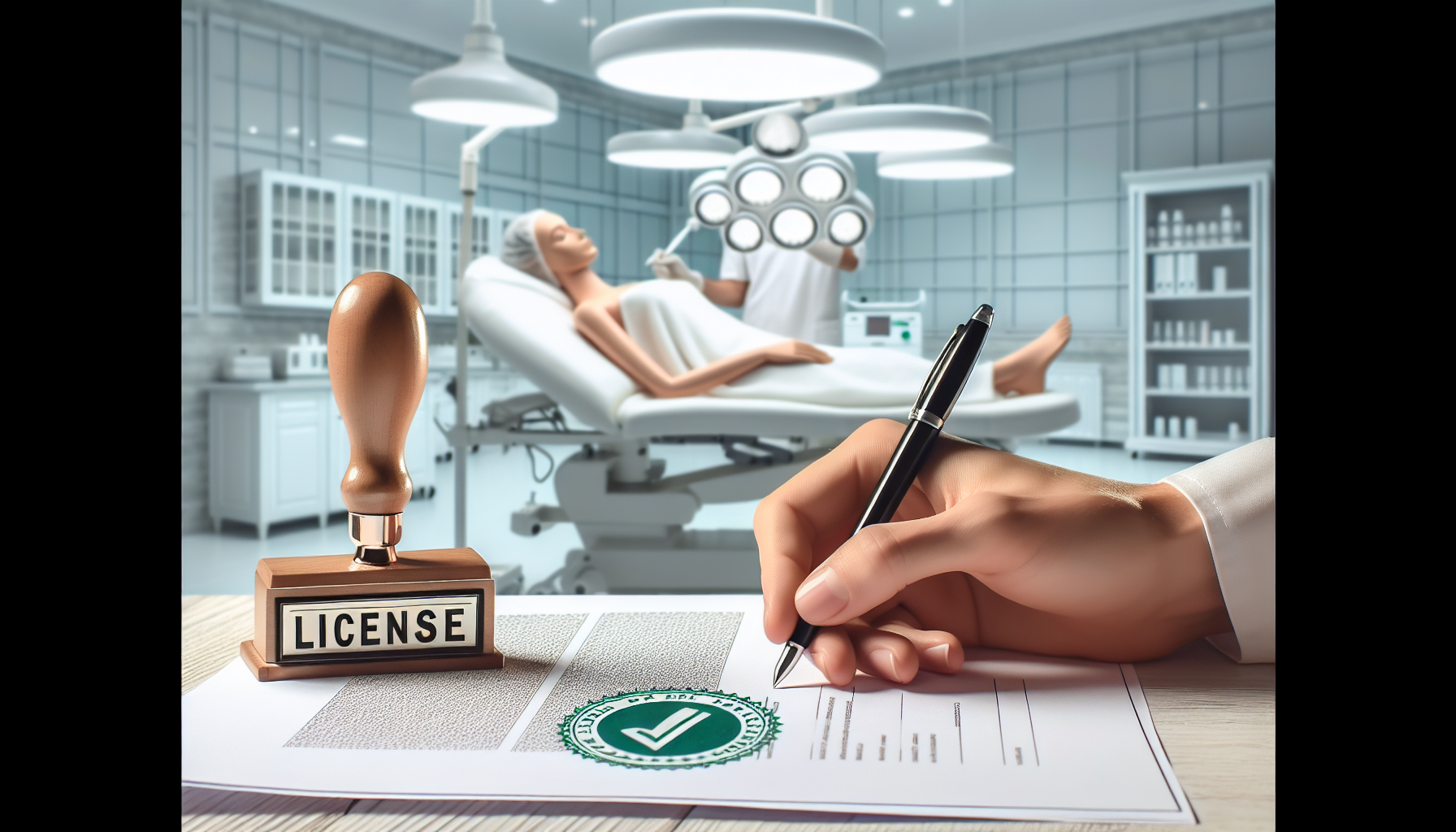 Documento de alvará sanitário aprovado para clínica de estética, evitando interdição da vigilância.